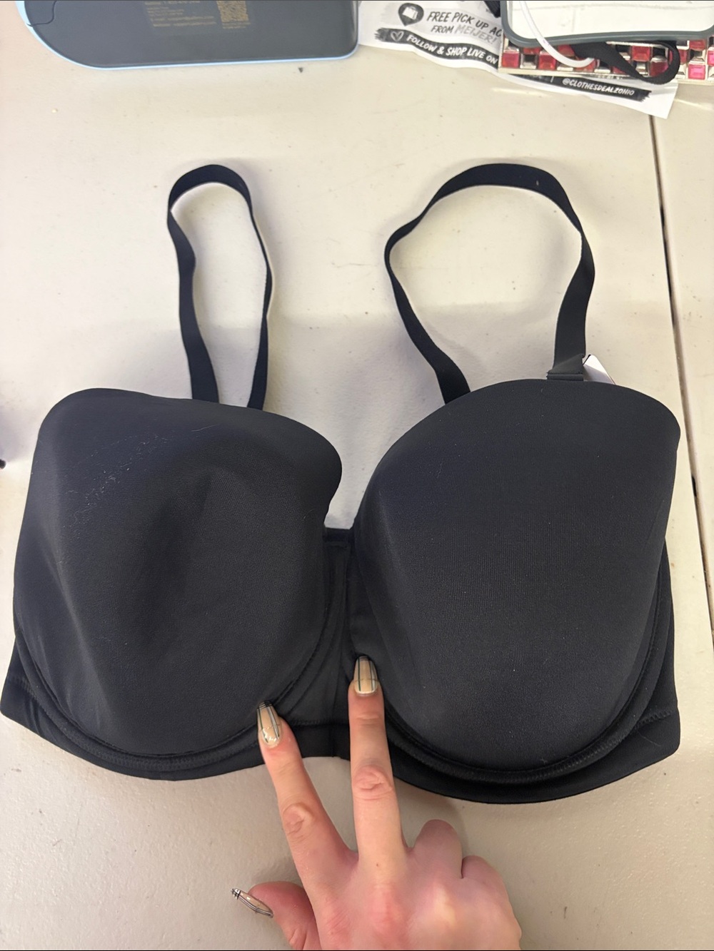 Wacoal Sz 34I Black Strapless Convertible Bra - Women Intimates 854119 black